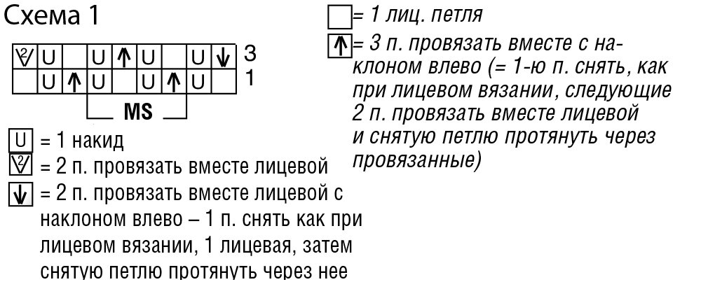 ажурный пуловер схема