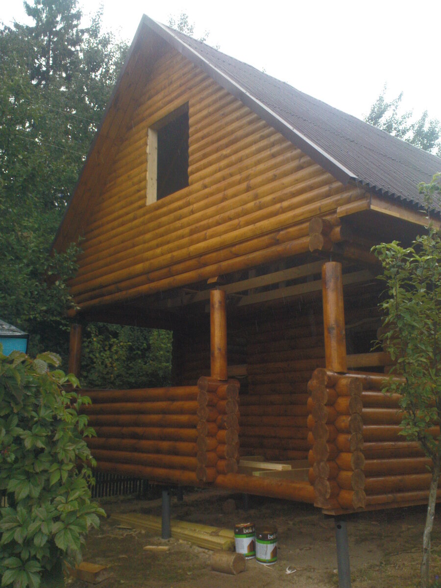 Дачный дом из оцилиндровки 