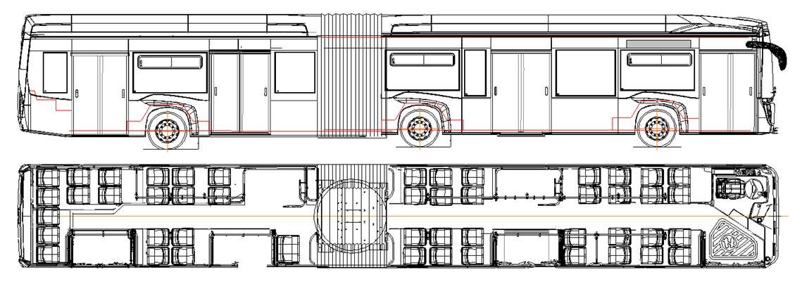 Схема сочлененного автобуса - 89 фото