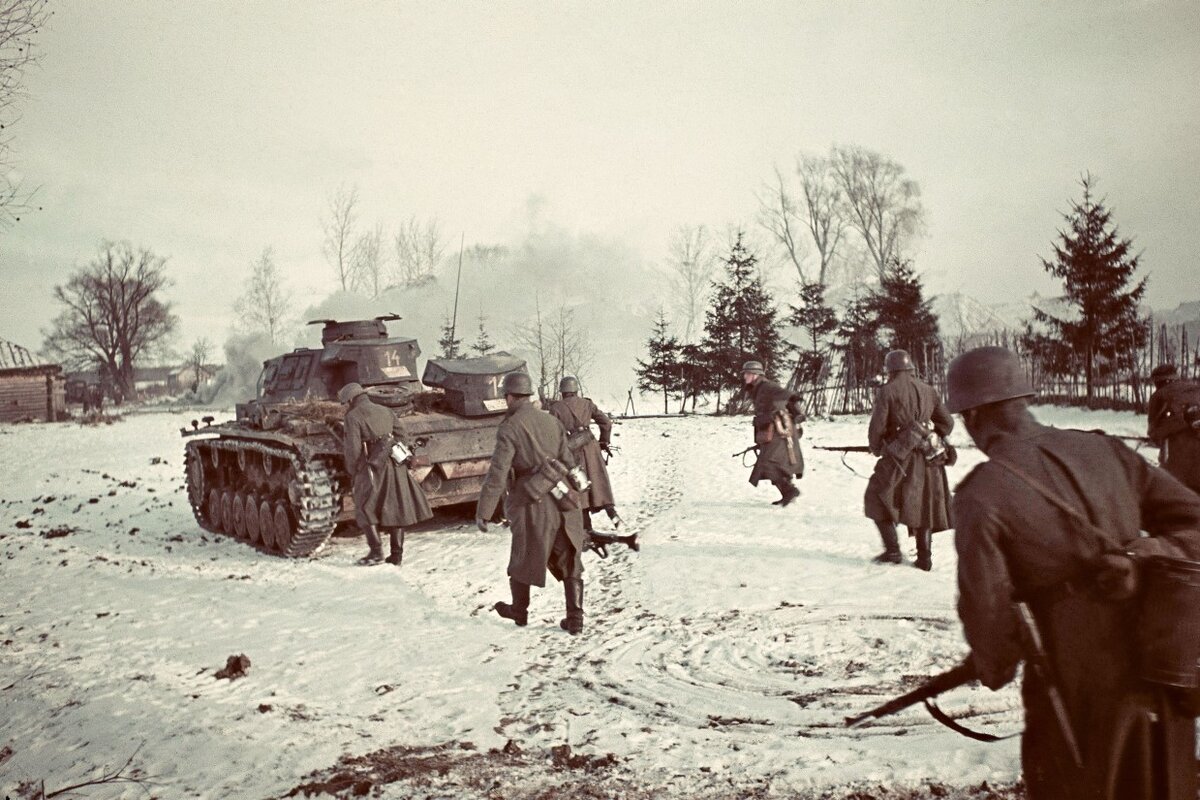 Немцы под Москвой 1941 год.