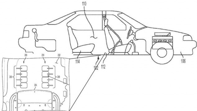 Пневматическая система массажа ног пассажиров автомобилей компании General Motors
