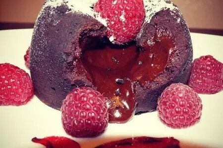 шоколадный фондан