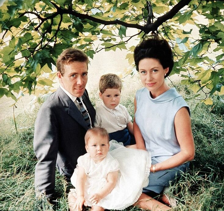 Принцесса Маргарет с мужем и детьми