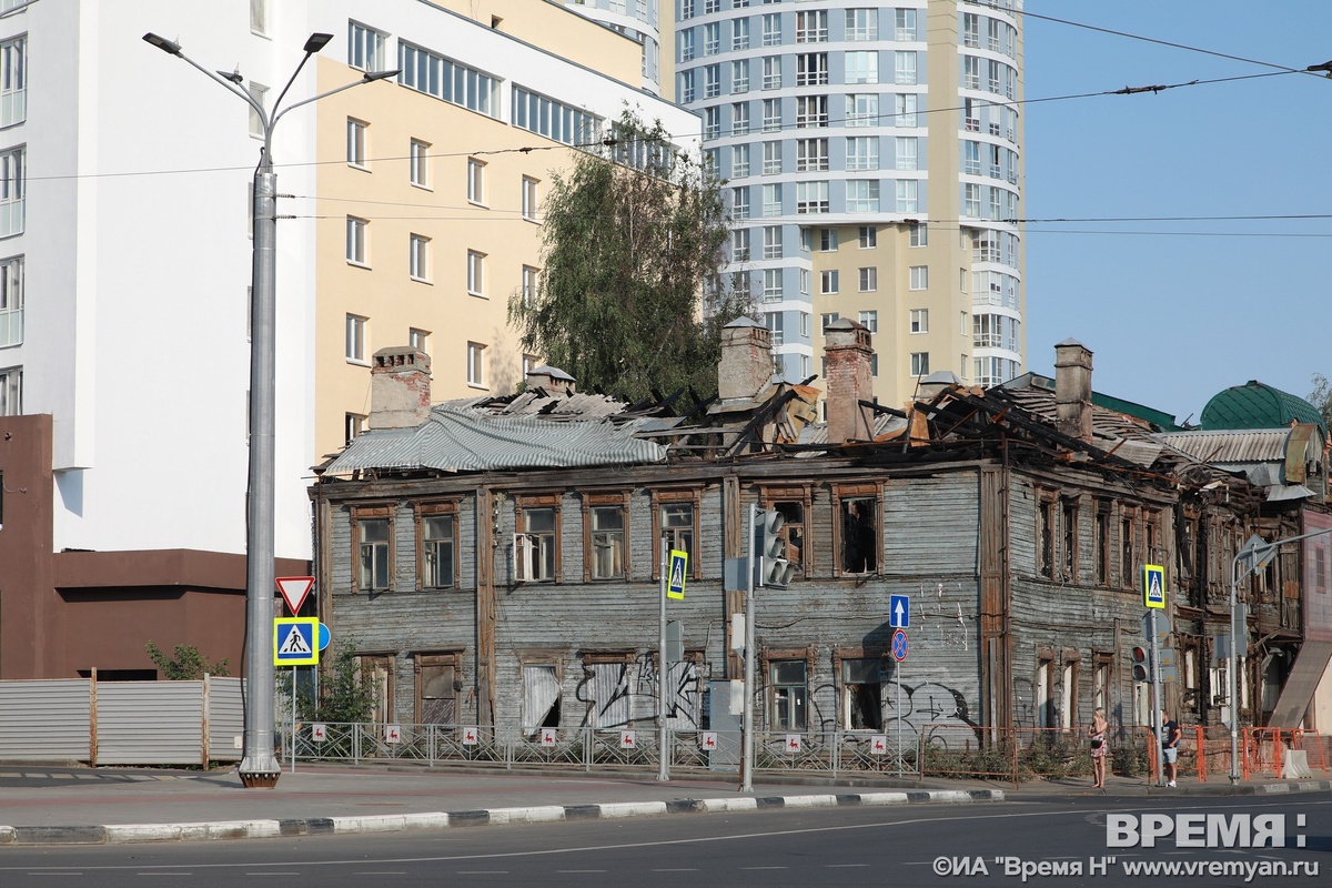 Опубликованы фото сгоревших исторических домов в центре Нижнего Новгорода |  Время Н | Дзен