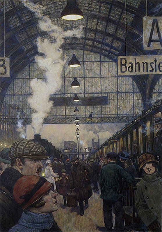 Hans Baluschek (German, 1876-1935) Eisenwerk. 1925 . /   (., 1876-1935)  " ". 1925 .