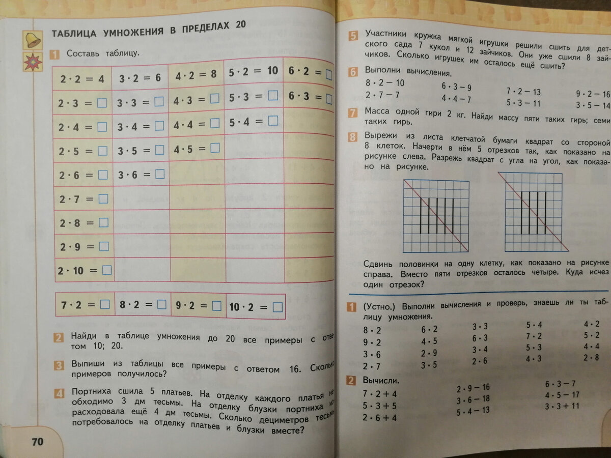 Математика в школе по программе 