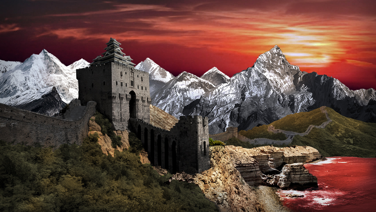 Крепость в Утренних горах (арт Dolores Jerke, www.artstation.com).