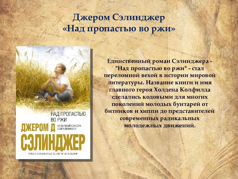 Над пропастью во ржи книга