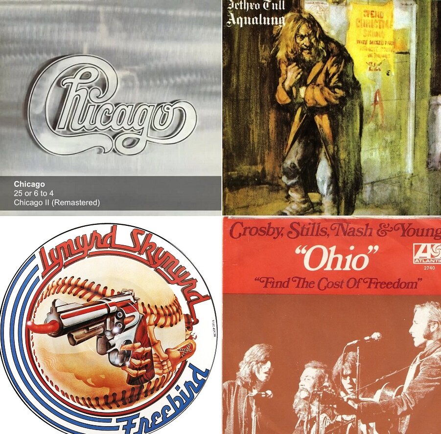 Chicago, Jethro Tull, Crosby, Stills, Nash & Young, Lynyrd Skynyrd