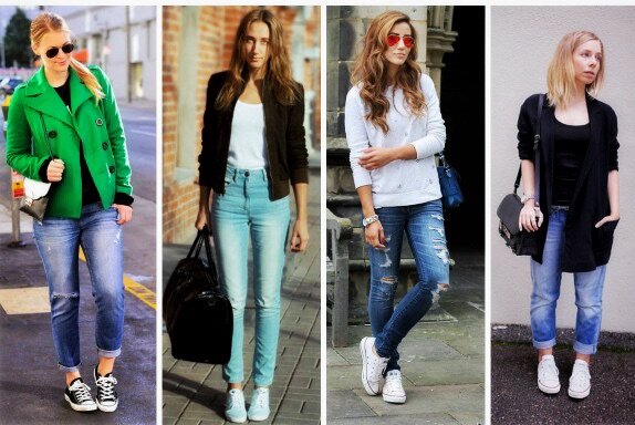 Высокие кеды в женском гардеробе: с чем носить?