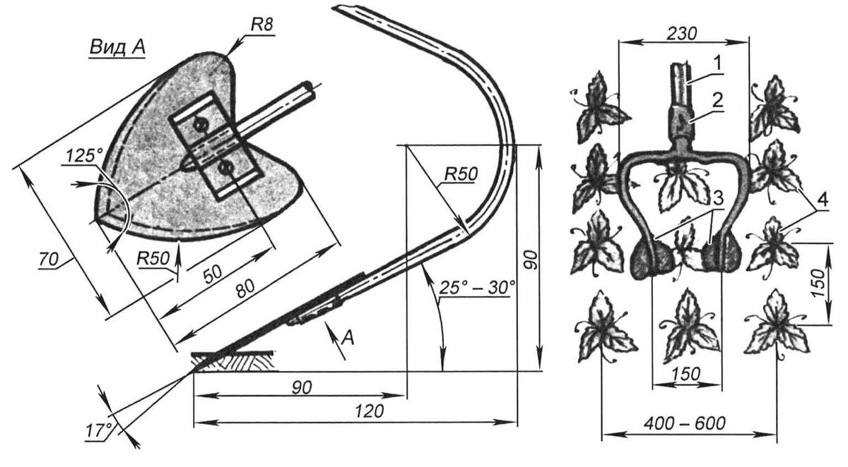 Лопата монаха геннадия чертеж