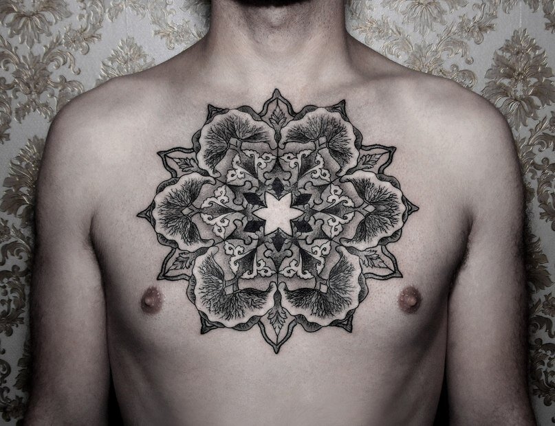 Тату (татуировка) Мандала: мужские и женские татуировки, фото и эскизов от лучших тату-мастеров