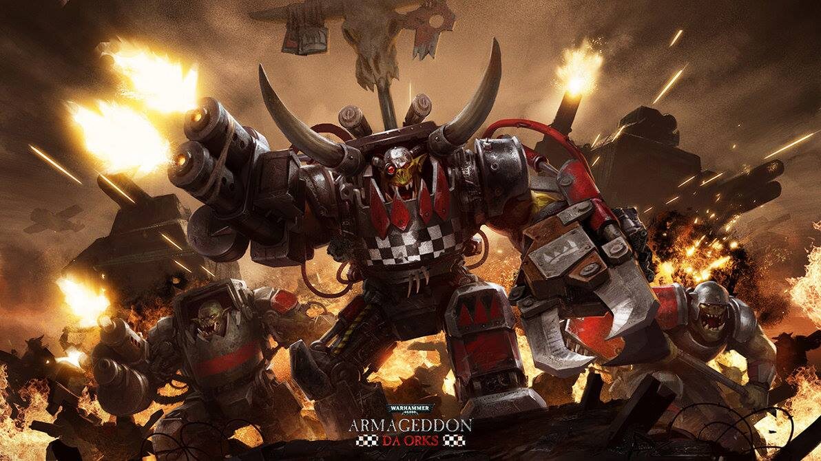 Орки из вселенной Warhammer 40k самые известные космические орки.