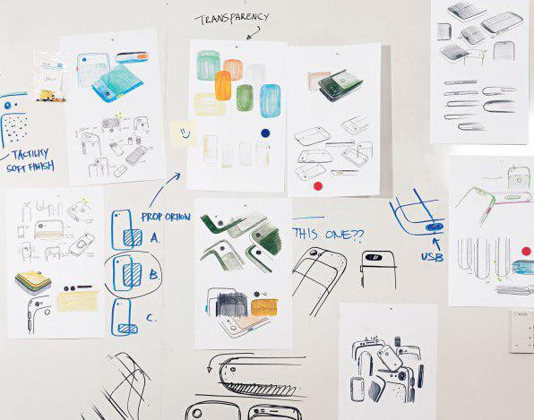 Эскизы продуктов в дизайн-лаборатории Google.