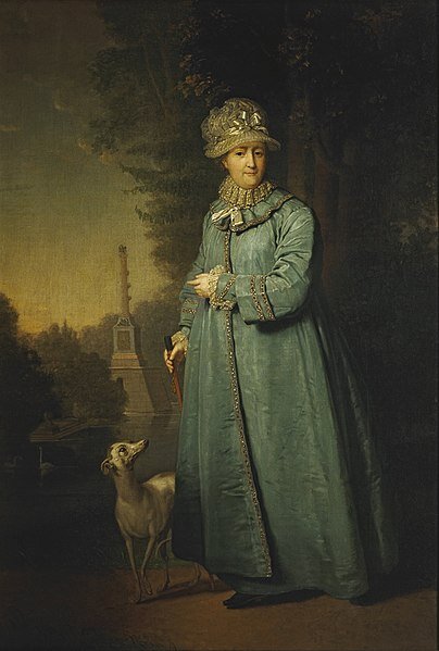 "Екатерина II на прогулке в Царскосельском парке", Владимир Боровиковский, 1794. Из коллекции Государственной Третьяковской галереи