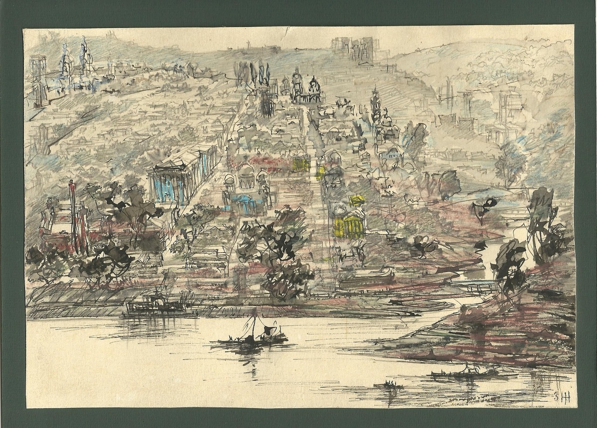 Мамин рисунок - Вольск, Саратовская область, вид с Волги