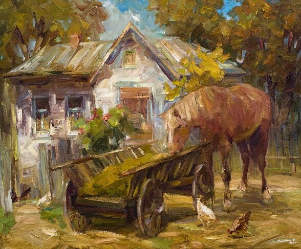Смирнов В. Деревенский пейзаж