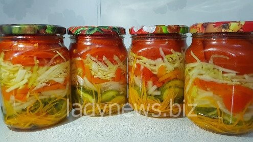 Овощной салат на зиму - вкуснейший проверенный рецепт