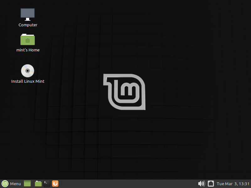 После загрузки системы выбираем Install Linux Mint