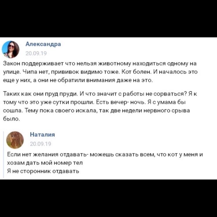 Наталья А.лично подтверждает,что кот Сема у нее.