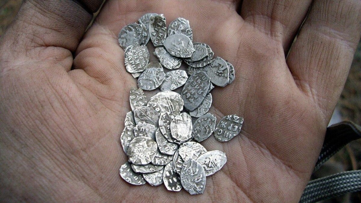 В руках товарища серебряные чешуйки.