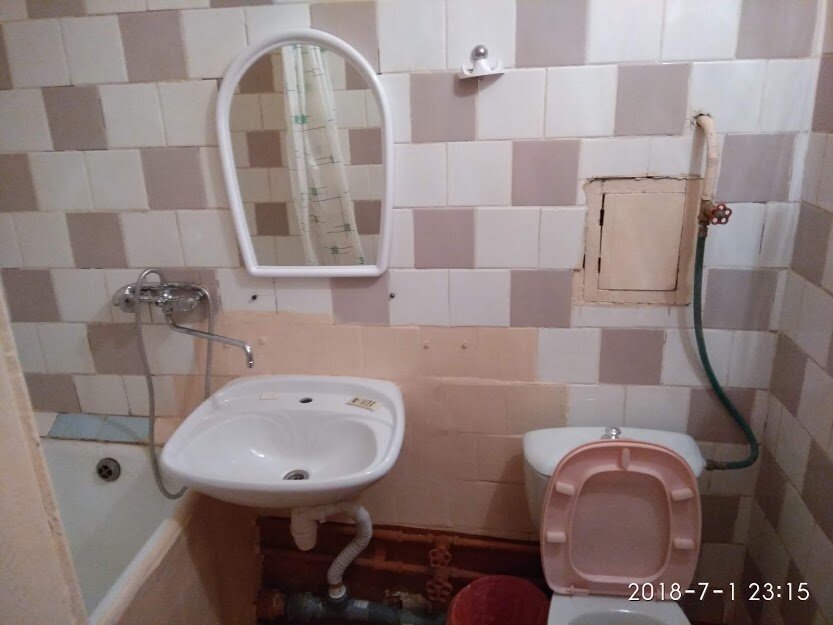 Ванная комната в отеле Бобруйска. Фото автора.