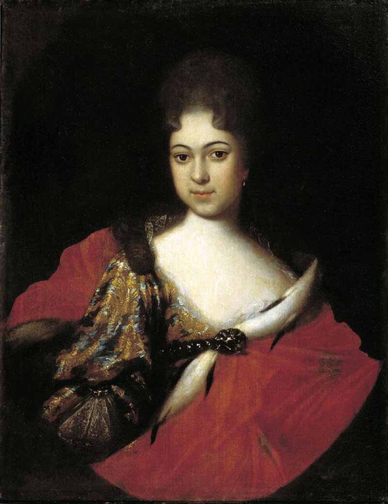 Иван Никитин "Портрет царевны Прасковьи Ивановны, племянницы Петра I", 1714. Русский музей, Петербург.