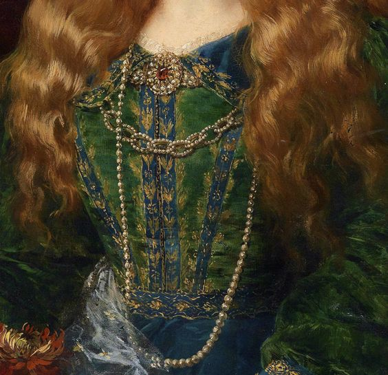 "Молодая женщина"; фрагмент картины