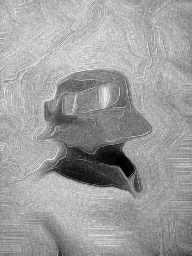 Дама в шляпе. Фотография в стиле рисунка маслом.