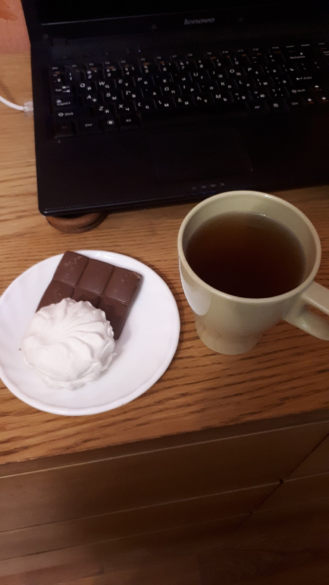 Чай с зефиром и шоколадом 