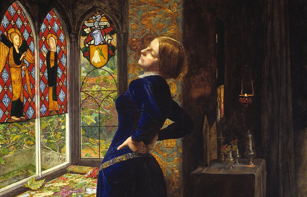 Мариана. Фрагмент. Джон Эверетт Милле. 1850 - 1851 гг. 