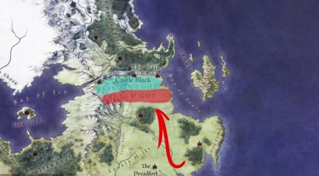 Синим- Брандонов Дар, красным- Новый Дар.