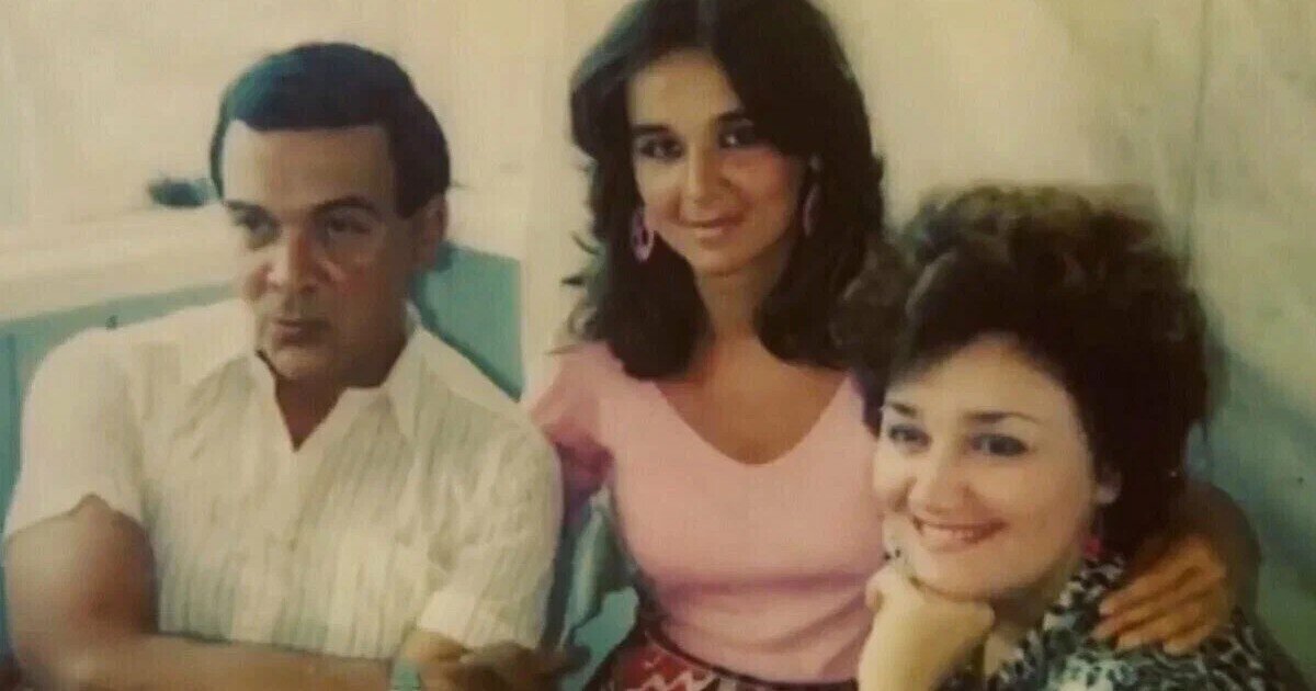 Муслим Магомаев с дочерью и женой, семейное фото, соцсети