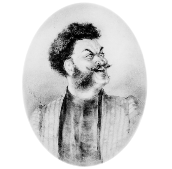 Пётр Боклевский. Ноздрёв. Иллюстрация к «Мёртвым душам». 1895 год