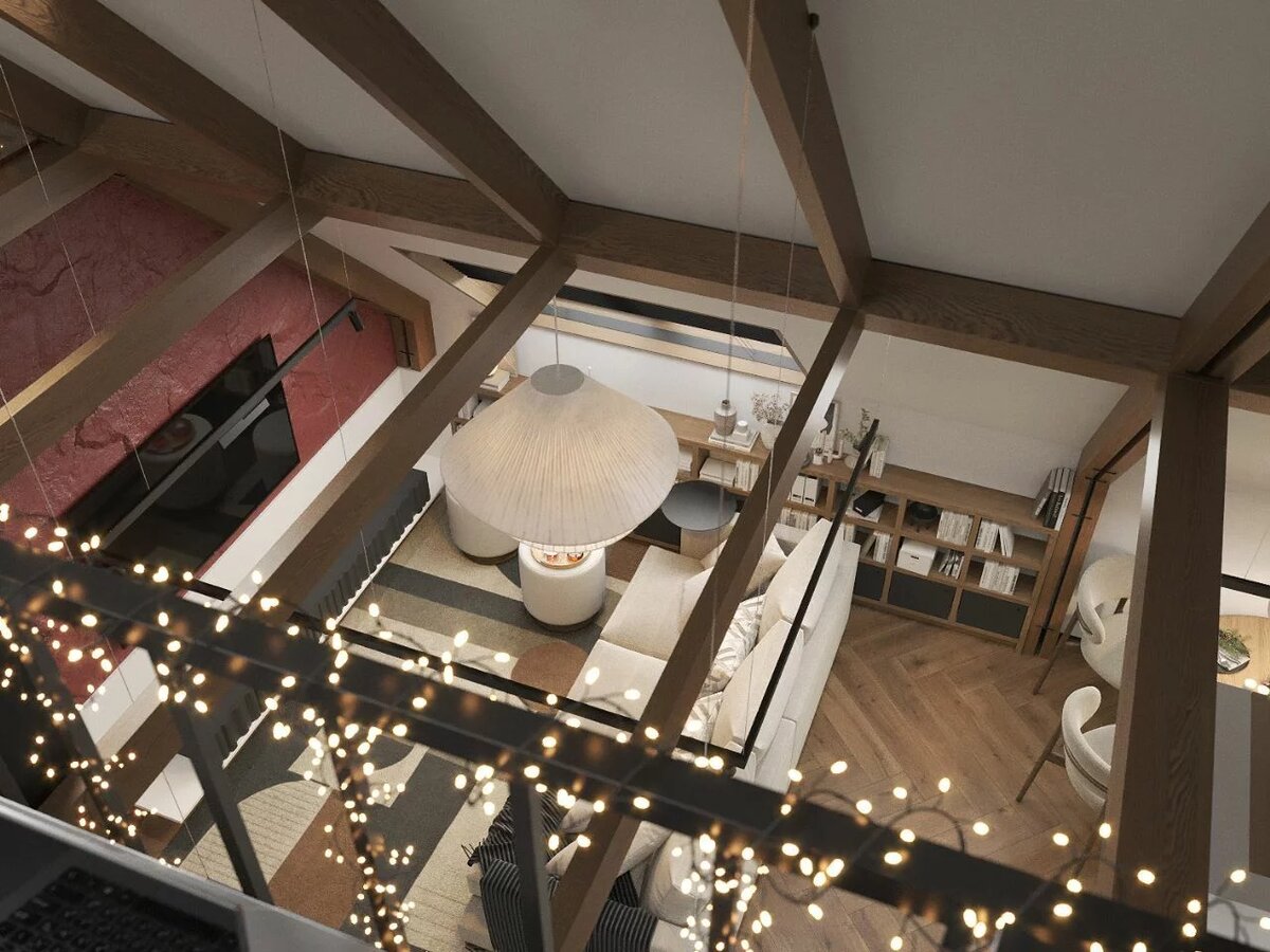 Посмотрите, как дизайнеры обыграли в этой квартире двухуровневое пространство