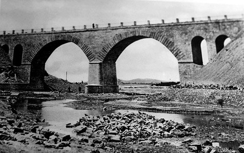 Арочный мост через Цзиньчжоу КВЖД.