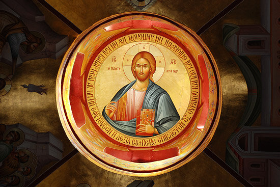 Фрески православного Преображенского монастыря на горе Фавор