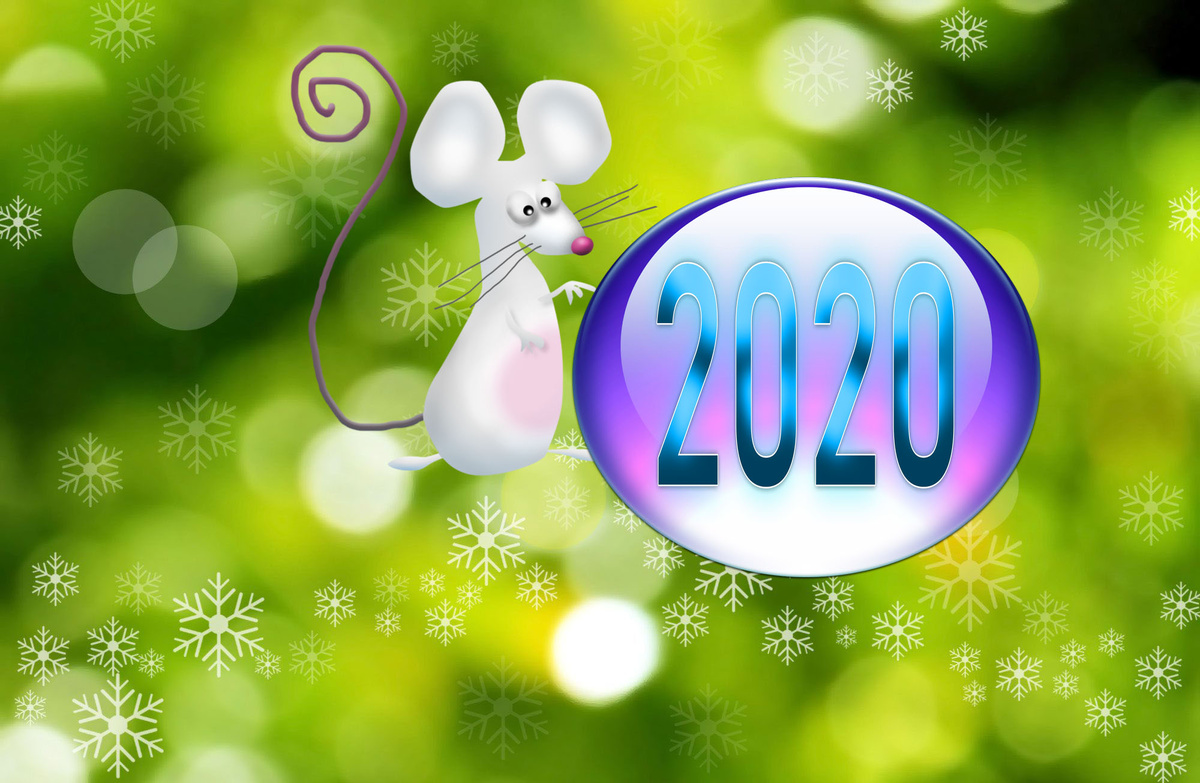 Символ года 2020. Год Белой металлической крысы.