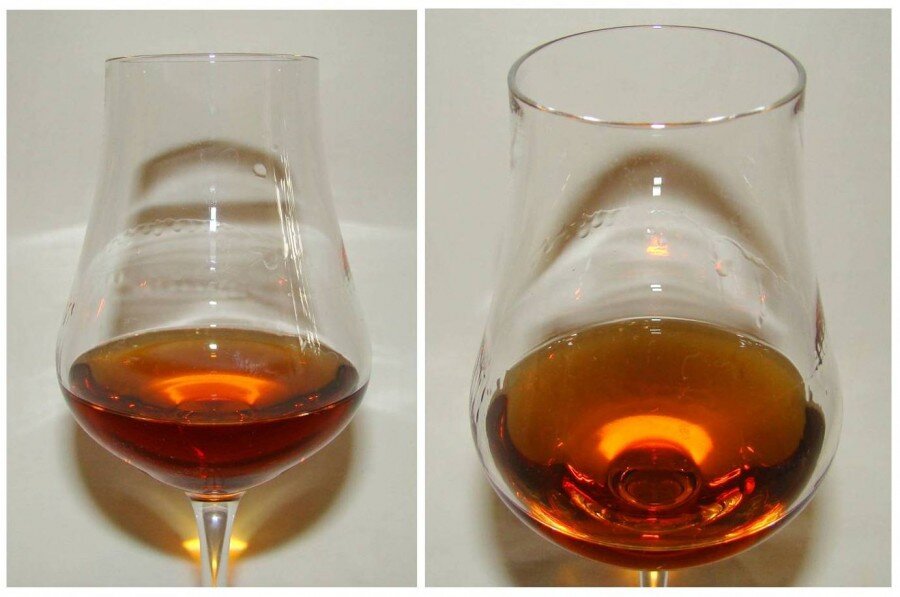 ПРЕДСТАВЛЕНИЕ
Напиток: яркий, тёмно-янтарный, блестящий, с тёплым бронзово-махагоновым отливом. Ножки неравномерные, маслянисто-тягучие, стойкие, с медленным образованием отдельных очень стойких капель (1). 
