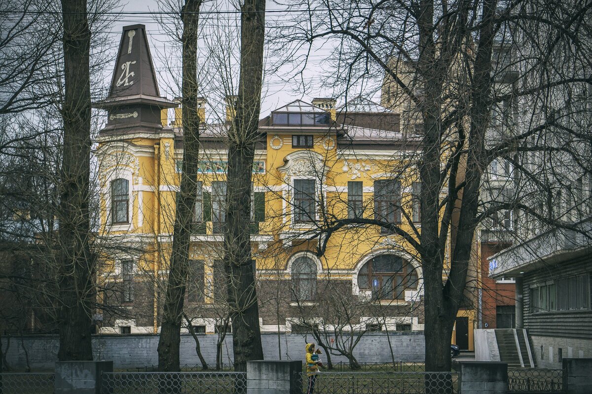 Вид на особняк с набережной реки Карповки.