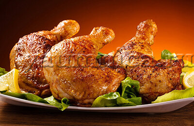 Вкусный Рецепт: Запеченная курица с зеленым луком