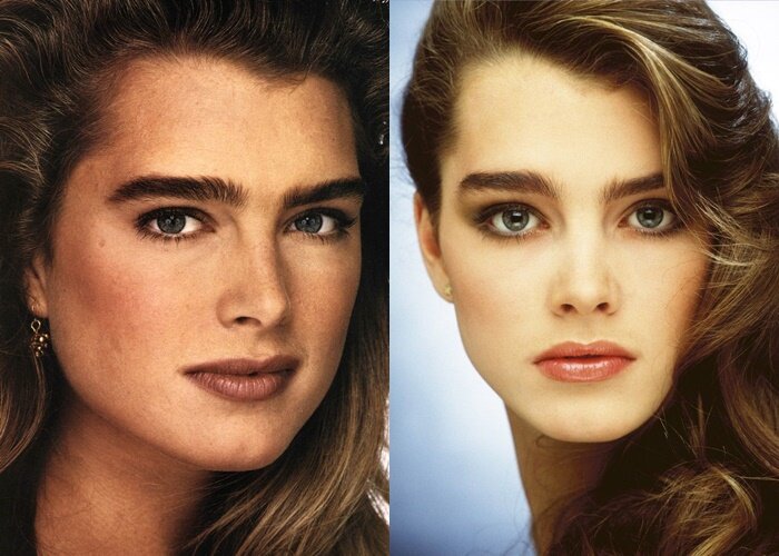 Брук Шилдс и её знаменитые брови в 80-е