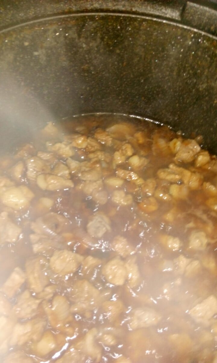 лук, мясо