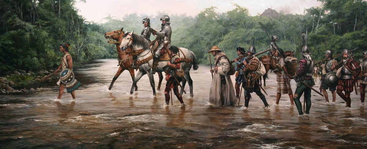 Конкистадоры в походе.