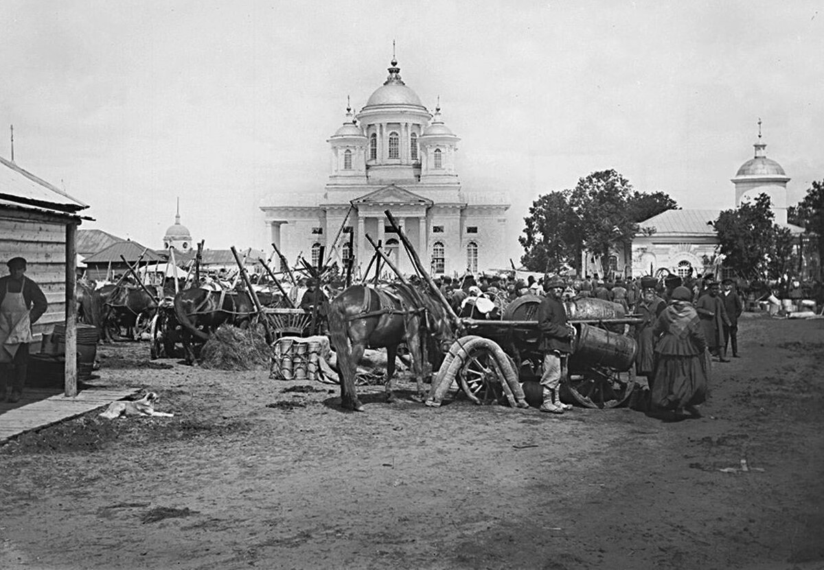 Вознесенский собор г. Лысково в 1894 г, где хранился виноградный крест. Фото: М.Дмитриев, опубликовано А.Пономарёв