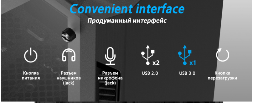 Набор разъемов и кнопок передней панели корпуса Zalman S3