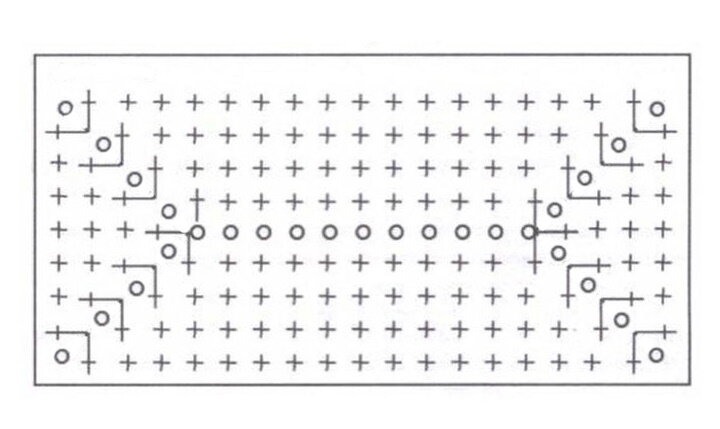Вязание прямоугольника крючком схема