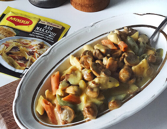 Макароны в сливочном соусе от MAGGI®