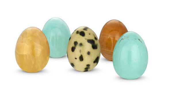 Коллекция из 850  яиц из природных  минералов.  Jerusalem Gem and Mineral