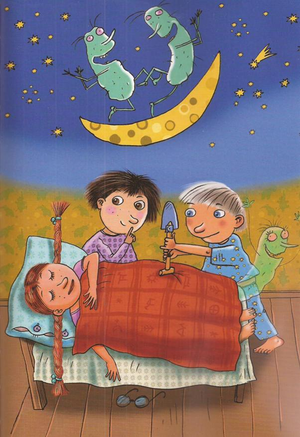 "...Вероника тихонько пукнула.  - Вырвался на свободу! - обрадовался Виллем. Мальчики бросились к окну и распахнули его. - Прощай! Счастливо долетать до самой луны!.."